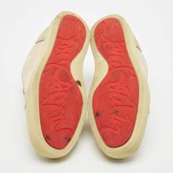 Christian Louboutin Beige Camo Canvas and Leather Louis Junior Orlato Sneakers Size 43.5