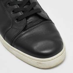 Christian Louboutin Black Leather Louis High Top Sneakers Size 42.5