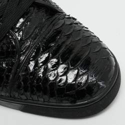 Christian Louboutin Black Python Louis Orlato Sneakers Size 43