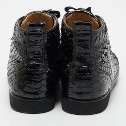 Christian Louboutin Black Python Louis Orlato Sneakers Size 43