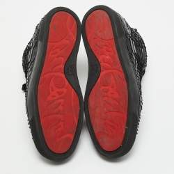 Christian Louboutin Black Python Louis Orlato Sneakers Size 43
