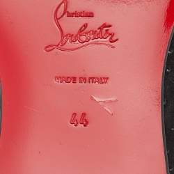 Christian Louboutin Black Suede Crystal Embellished Dandelion Smoking Slippers Size 44