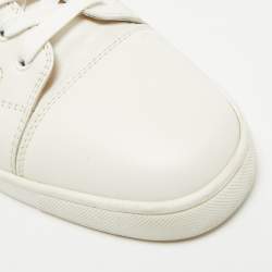 Pre Owned Christian Louboutin White Leather Louis Junior Sneakers Size 46