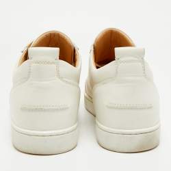 Pre Owned Christian Louboutin White Leather Louis Junior Sneakers Size 46