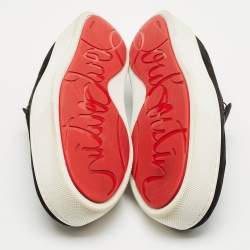 Pre Owned Christian Louboutin Black Suede Varsiboat Slip On Sneakers Size 45.5