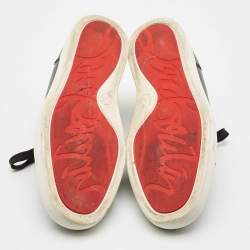 Pre Owned Christian Louboutin Black Leather Rantulow Sneakers 40.5