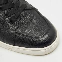 Pre Owned Christian Louboutin Black Leather Rantulow Sneakers 40.5