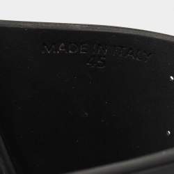 Pre Owned Christian Louboutin Black Rubber Take It Easy Slide Sandals Size 45