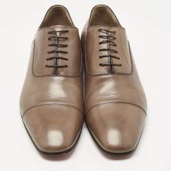 Pre Owned Christian Louboutin Brown Leather Greggo Oxfords Size 43.5