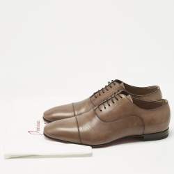 Pre Owned Christian Louboutin Brown Leather Greggo Oxfords Size 43.5
