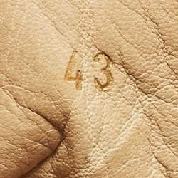 Pre Owned Christian Louboutin Black/Beige Leather And Python Rantus Orlato High Top Sneakers Size 43