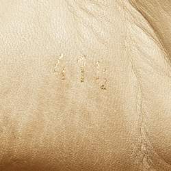 Pre Owned Christian Louboutin Black Leather Louis Junior Spikes Low-Top Sneakers Size 41.5