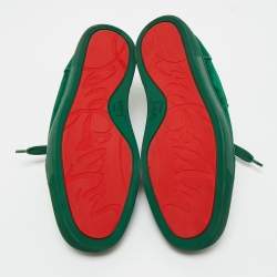 Pre Owned Christian Louboutin Green Suede Louis Junior Sneakers Size 41