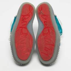 Pre Owned Christian Louboutin Multicolor Leather and Python Embossed Lou Pik Pik Orlato Sneakers Size 43