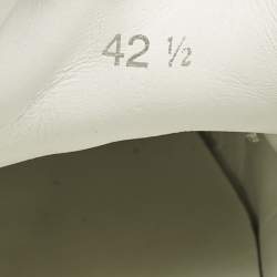 Pre Owned Christian Louboutin White Leather Louis Junior Lace Up Sneakers Size 42.5