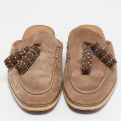 Pre Owned حذاء ميول كريستيان لوبوتان روك إكس تاس شامواه بني مقاس 45