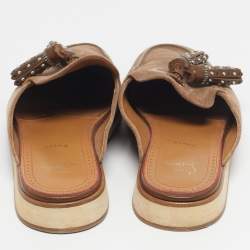 Pre Owned حذاء ميول كريستيان لوبوتان روك إكس تاس شامواه بني مقاس 45