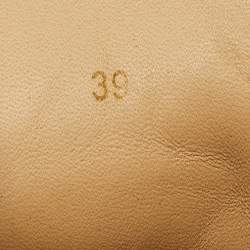 Pre Owned Christian Louboutin Multicolor Canvas and Leather Louis Spikes Lace Up Sneakers Size 39