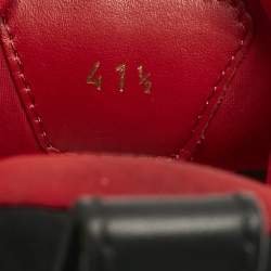 Pre Owned Christian Louboutin Black Stretch Fabric Spike Sock Slip On Platform Sneakers Size 41.5