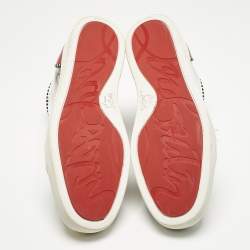 Pre Owned Christian Louboutin Multicolor Leather and Patent Leather Lou Pik Pik Orlato High Top Sneakers Size 42.5