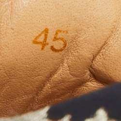 Pre Owned حذاء رياضي كريستيان لوبوتان لويز جونيور سبايكس جلد بيج بعنق منخفض مقاس 44