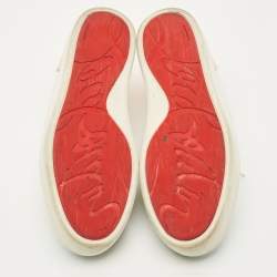 Pre Owned Christian Louboutin Tricolor Leather and Suede Happyrui Low Top Sneakers Size 42.5
