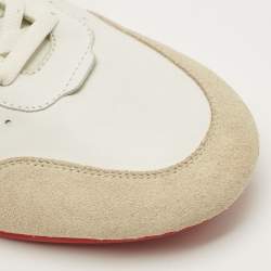 Pre Owned Christian Louboutin Tricolor Leather and Suede My K Low Sneakers Size 43