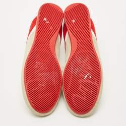 Pre Owned Christian Louboutin Tricolor Leather and Suede My K Low Sneakers Size 43