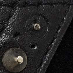 Pre Owned Christian Louboutin Black Suede and Leather Spiked Mr Blake Lace Up Oxfords Size 41.5