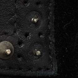 Pre Owned Christian Louboutin Black Suede and Leather Spiked Mr Blake Lace Up Oxfords Size 41.5