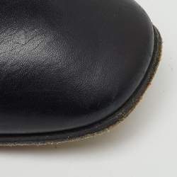 Pre Owned Christian Louboutin Black Suede and Leather Spiked Mr Blake Lace Up Oxfords Size 41.5