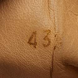 Pre Owned Christian Louboutin Silver Lurex Fabric and Python Embossed Vierissima Spike Low Top Sneakers Size 43