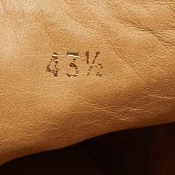 Pre Owned Christian Louboutin Gold Python Leather Roller Boat Slip On Sneakers Size 43.5