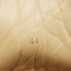 Pre Owned Christian Louboutin Black/Red Mesh and Patent Leather Louis Spikes High Top Sneakers Size 44