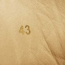 Pre Owned Christian Louboutin White Leather and Mesh Louis Spikes Lace Up Sneakers Size 43