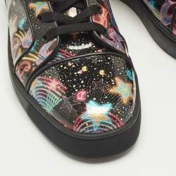 Pre Owned Christian Louboutin Orlato Size 44 Multicolor Patent Leather High Top Sneakers