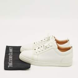 مملوكة مسبقًا حذاء رياضي كريستيان لوبوتان لويس جونيور سبايك جلد أسود مقاس 39