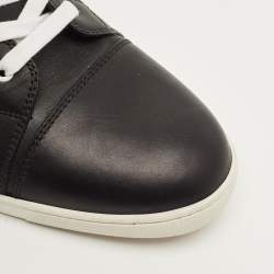 مملوكة مسبقًا حذاء رياضي كريستيان لوبوتان لويس جلد أسود عالي القمة مقاس 43