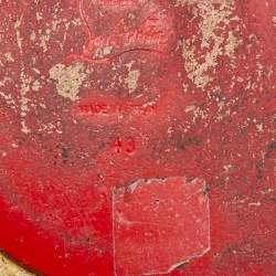 Pre Owned حذاء إسبادريل كريستيان لوبوتان جلد أسود سليب أون فلات مقاس 43