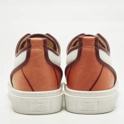 Pre Owned حذاء رياضي كريستيان لوبوتان أدولون جلد ولمعان أسود عنق منخفض مقاس 41.5