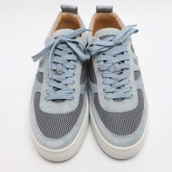 مملوكة مسبقًا Christian Louboutin Happy Rui Size 45 Powder Blue Leather and Nylon Low Top Sneakers