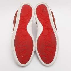 Pre Owned Christian Louboutin F.A.V Fique A Vontade Size 45 Copper Suede Slip On Sneakers