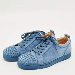 مملوكة مسبقًا حذاء كريستيان لوبوتان الرياضي لويس جونيور سبايكس سويدي أزرق برباط مقاس 41