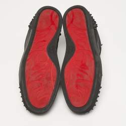 مملوكة مسبقًا Christian Louboutin Seavaste 2 Size 43 Black Canvas and Leather Lace Up Sneakers
