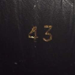 Pre Owned Christian Louboutin Louis Junior Size 43 Black Embossed Leather Low Top Sneakers