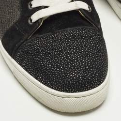 Pre Owned حذاء رياضي كريستيان لوبوتان لويس جونيور نسيج لوركس مزدوج اللون وشمواه مقاس 45