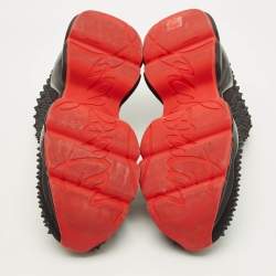 Pre Owned Christian Louboutin Spike sock Size 43 Black Neoprene Low Top Sneakers