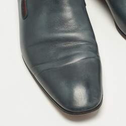 مملوكة مسبقًا Christian Louboutin Dandelion Grosgrain Size 45 Blue Leather Loafers