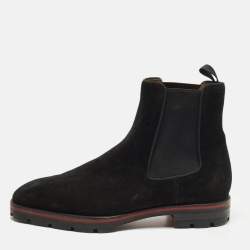 مملوكة مسبقًا Christian Louboutin Size 43 Black Suede Chelsea Boots