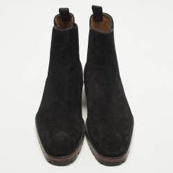 Pre Owned Christian Louboutin Size 43 Black Suede Chelsea Boots